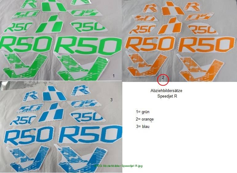 Abziehbildersatz orange Speedjet R