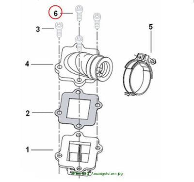 Shear bolt for intake manifold (25 km/h)