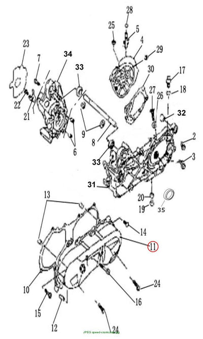 L CRANKCASE COVER