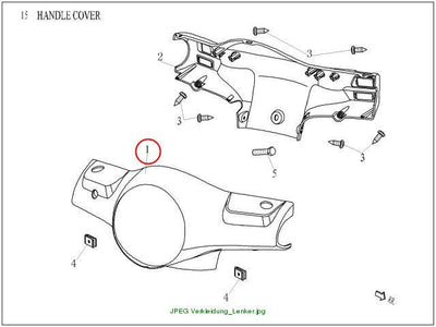 Lenkerverkleidung Scheinwerfer weiss