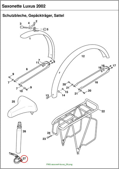 SATTELKLEMMSCHELLE Saxonette