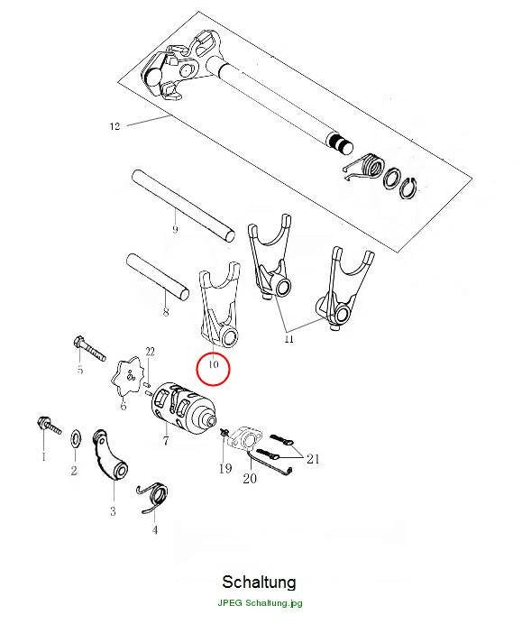 CENTER FORK, MAINSHAFT