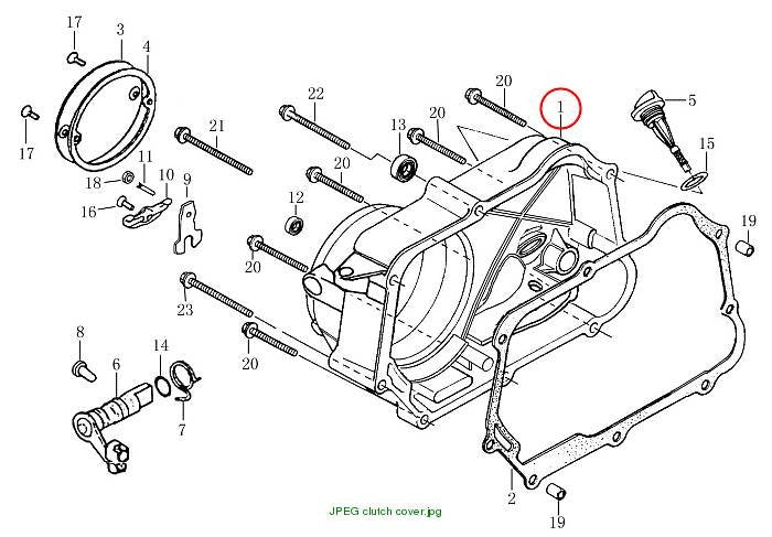 CRANKCASE COVER RIGHT BLACK