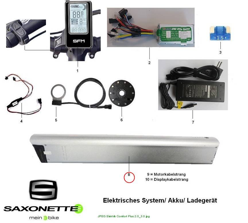 Akku 36V11.6AH Silber mit Panasonic Zellen Comfort Plus 2.0 3.0