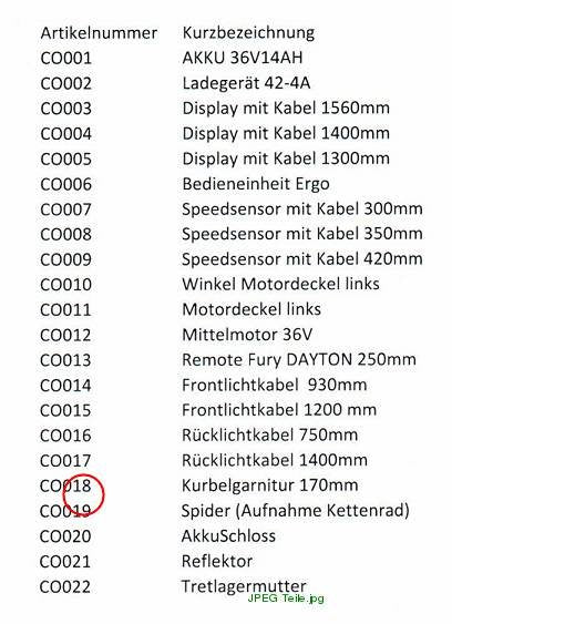 Kurbelgarnitur 170mm