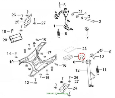 Battery compartment damper plate