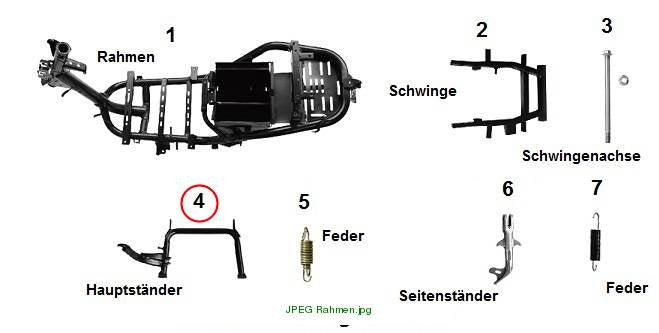 Hauptständer E-Bee