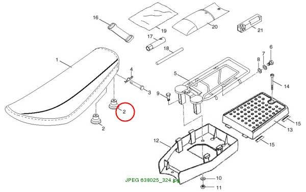 RUBBER PAD FOR SEAT Saxy 25/45