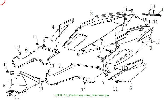 REAR RIGHT DECO PANEL white, blue RS(SFM