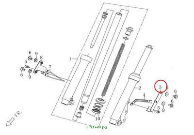 Left front fender mounting bracket