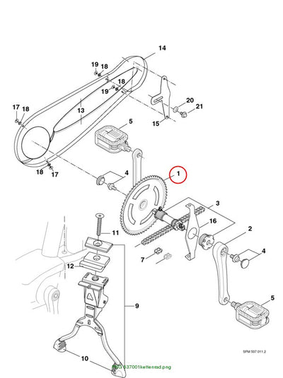 TRETK Kettenrad 33Z=MercurAlu Elektra 03