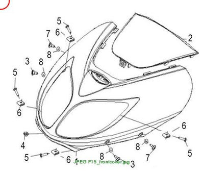 CAP, FRONT COVER,RED TF