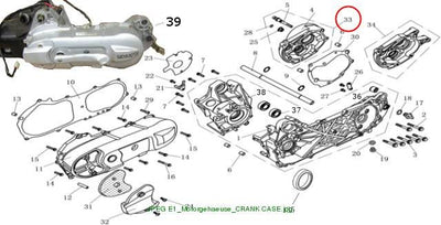 MISSION CASE ASSY., MODEL 1 (drum brake)