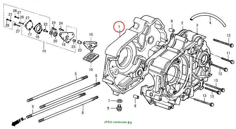 CRANKCASE ASSY R silver