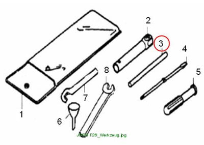 Lever for spark plug wrench