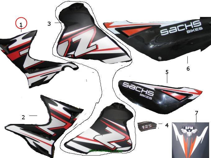 Decal set for Supermoto