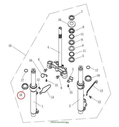 Fork oil seal 31x43x10.3
