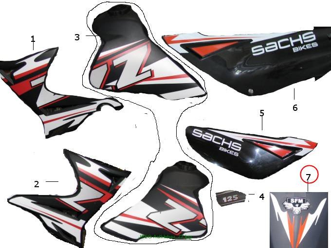 Decals for cowling, ZZ
