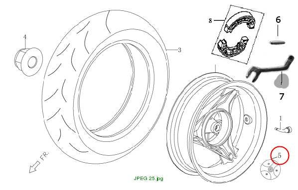 Decorative cover for rear wheel