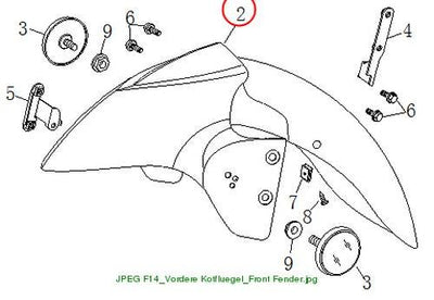 FRONT FENDER, matte black (WATER)