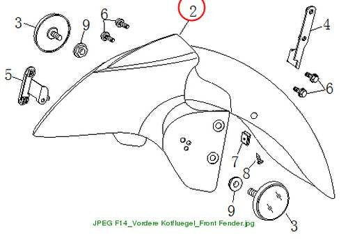 FRONT FENDER, matte black (WATER)