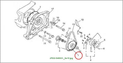Clutch sprocket weldment (44T)