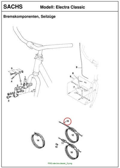 SEIL 1.7 M Lg Handbremse o.Hü Electra Cl