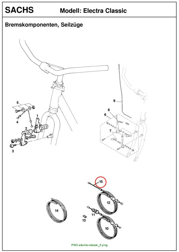 SEIL 1.7 M Lg Handbremse o.Hü Electra Cl
