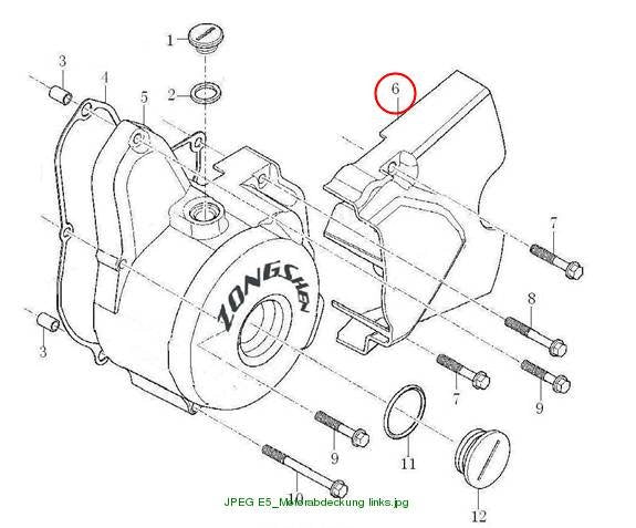 BACK PART,L.CRANKCASE COVER