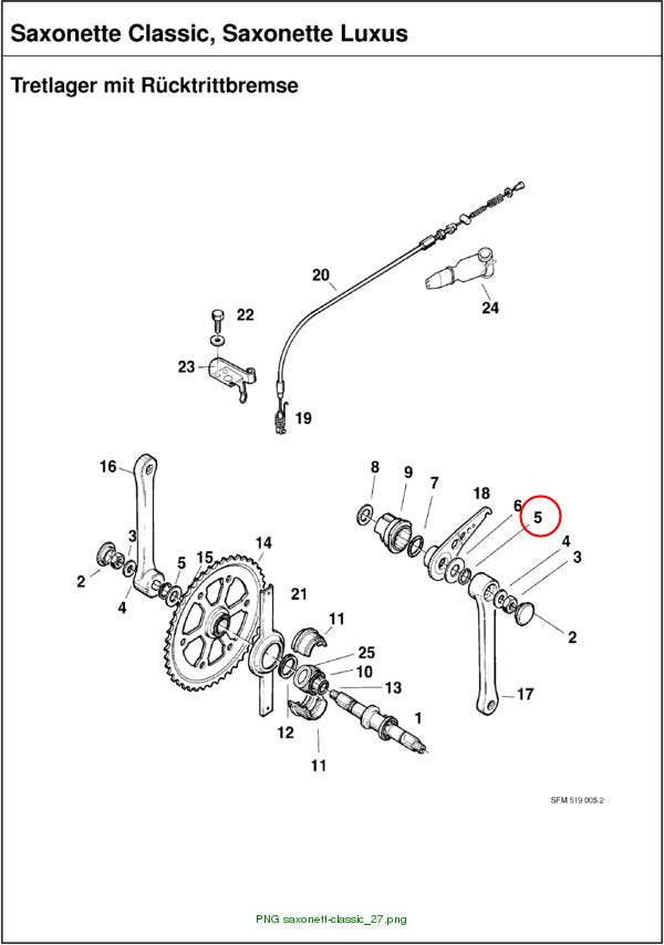 SPRENGRING 16X1,2 für Tretlager m. RTR