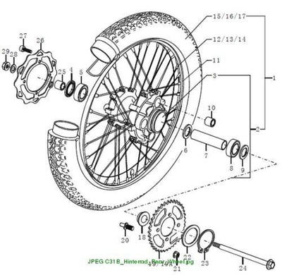 Rear sprocket 56 teeth