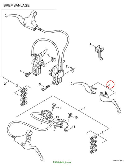 HS12 brake lever set hybrid bike