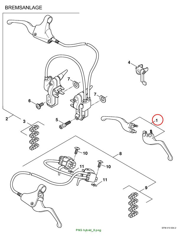 HS12 brake lever set hybrid bike