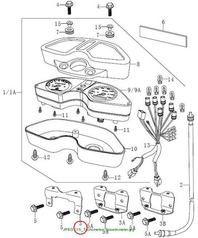 Bracket, speedometer (for supermoto)