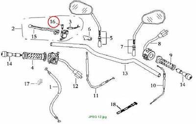 Bolt, Handlebar Switch Assembly (LH)