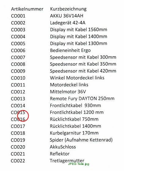 Frontlichtkabel 1200 mm