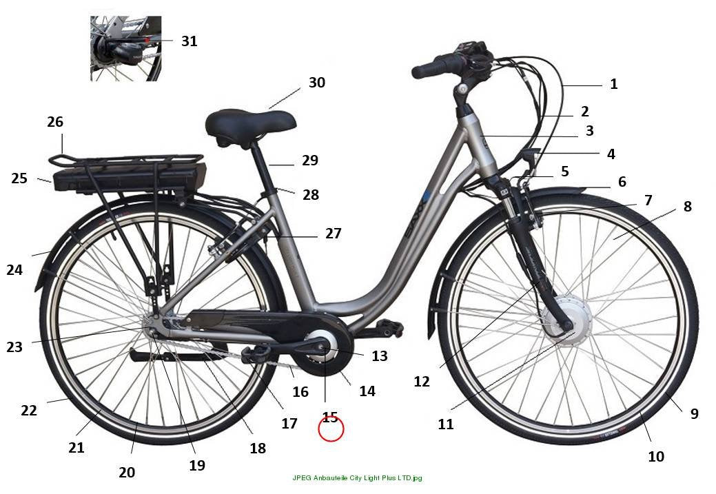Kurbelgarnitur Prowheel Kurbel  silber 38Z