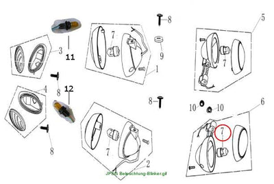 Bulb.Indicator 12V10W E1 2BF M7 R10W